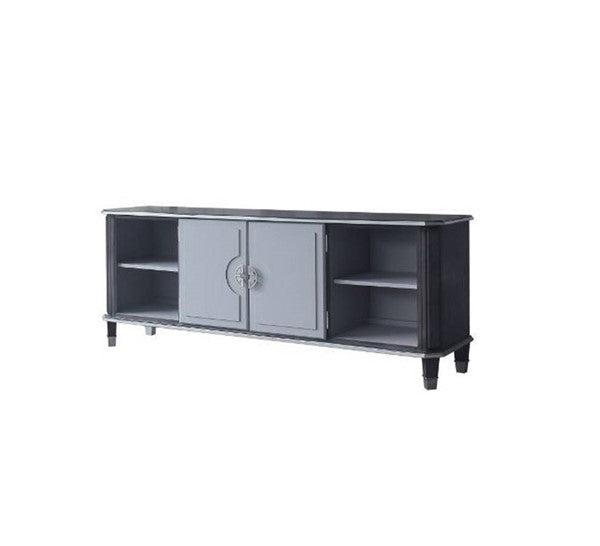 Acme Furniture House Beatrice TV Stand in Charcoal 91983 ACME East