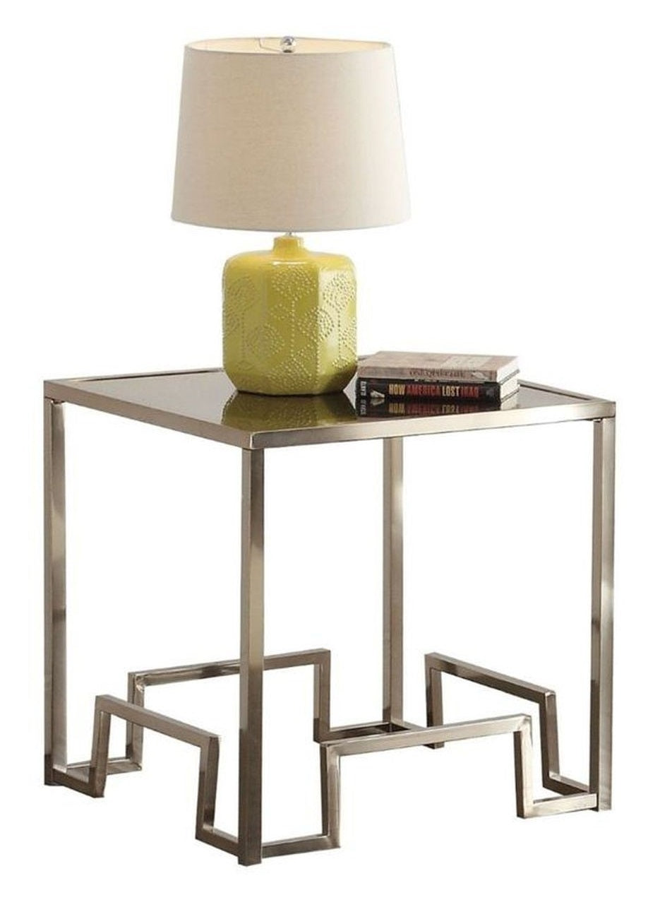 Acme Damien End Table in Champagne 81627 ACME East