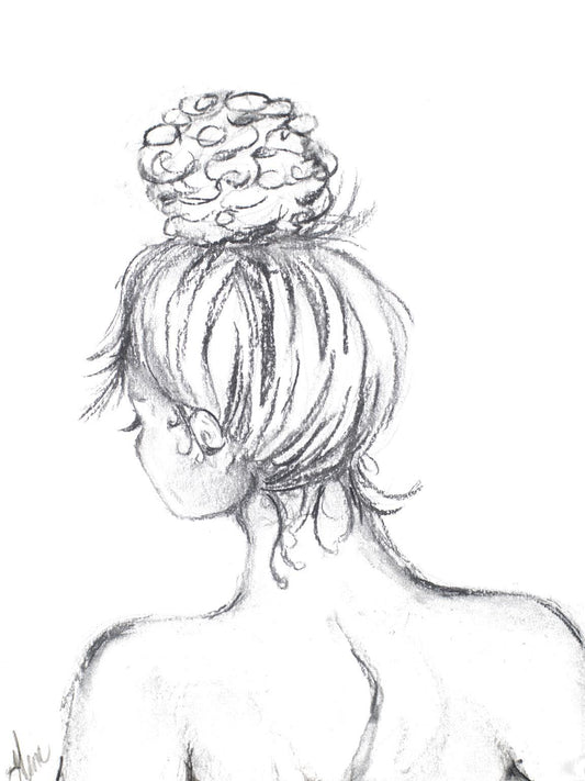 Messy Bun I By Gina Ritter - Gray Classy Art