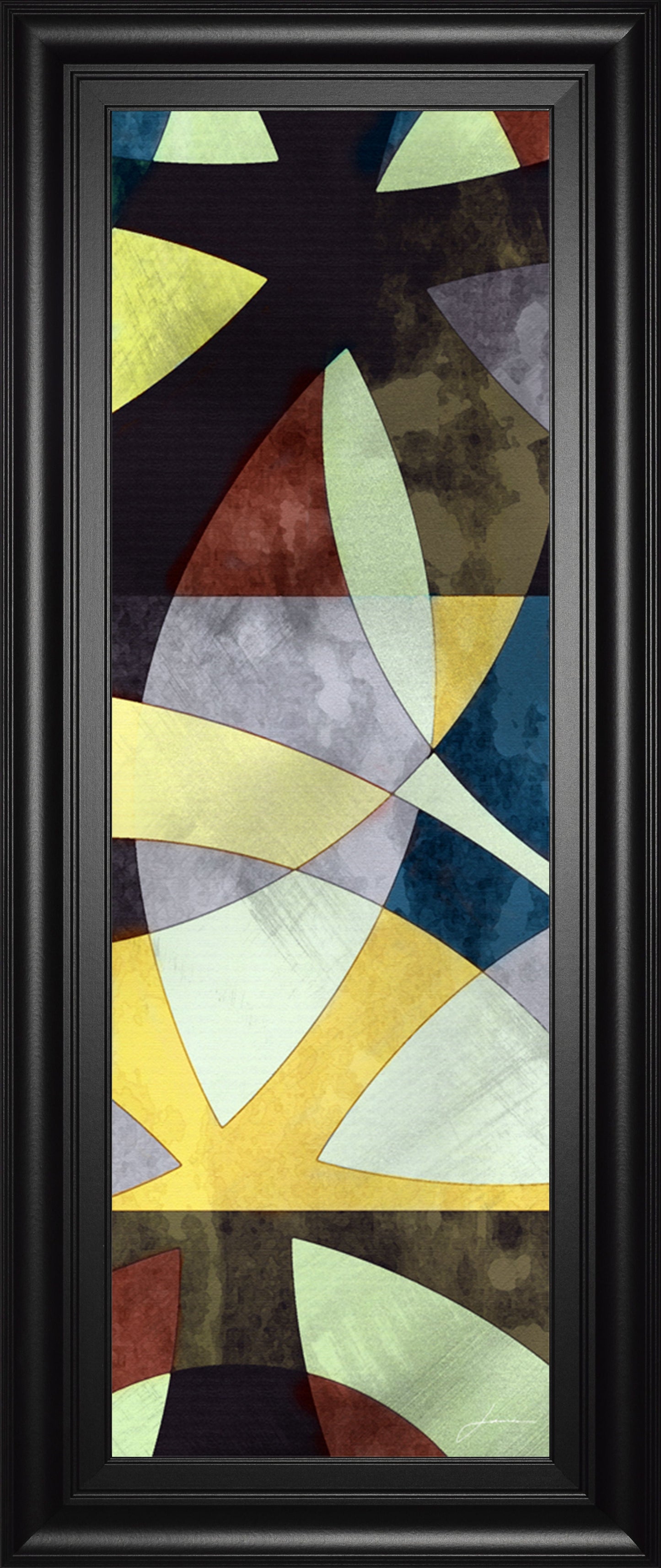 Elliptic Path I By James Burghardt - Framed Print Wall Art - Yellow Classy Art