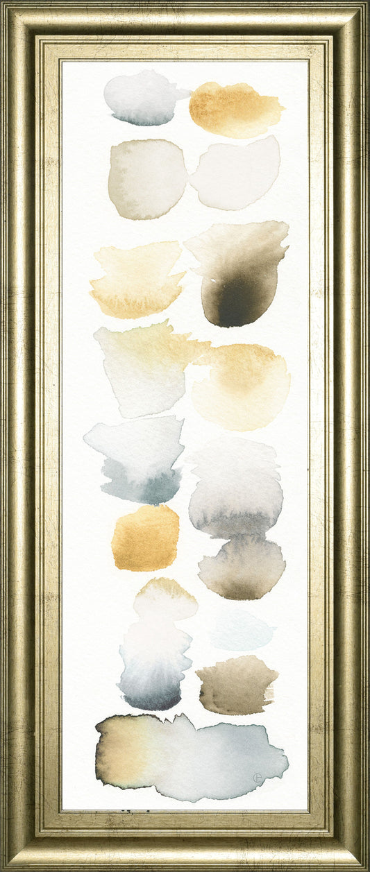 Watercolor Swatch Panel Il By Elyse De Neige - Framed Print Wall Art - White Classy Art