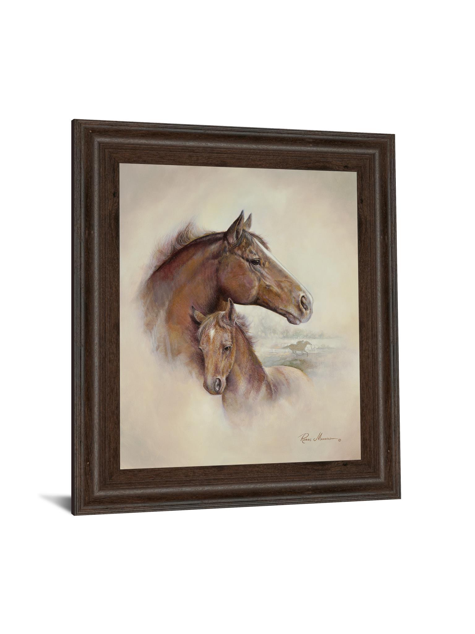 Race Horse Il By Ruane Manning - Framed Print Wall Art - Dark Brown Classy Art