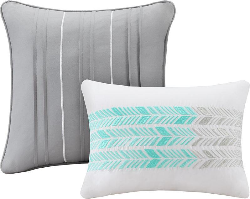 Adel Comforter Set Aqua Full/Queen Olliix.com