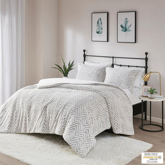 Adelyn King/California King Ultra Plush Down Alternative Comforter Set Ivory Olliix.com