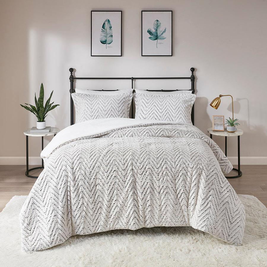 Adelyn King/California King Ultra Plush Down Alternative Comforter Set Ivory Olliix.com