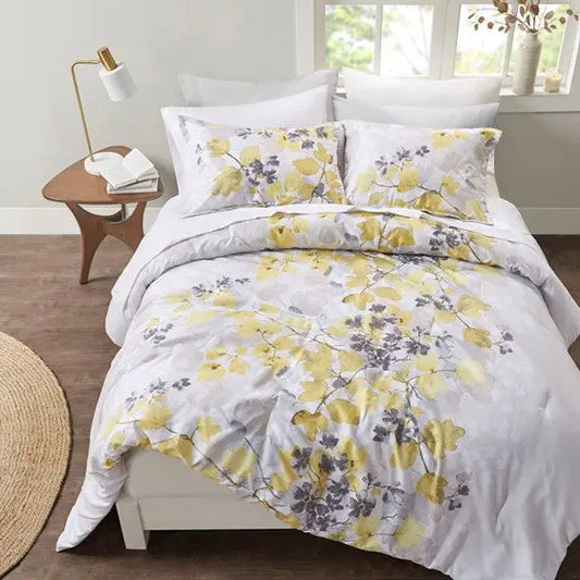 Comforter Set with Bed Sheets Yellow Olliix.com