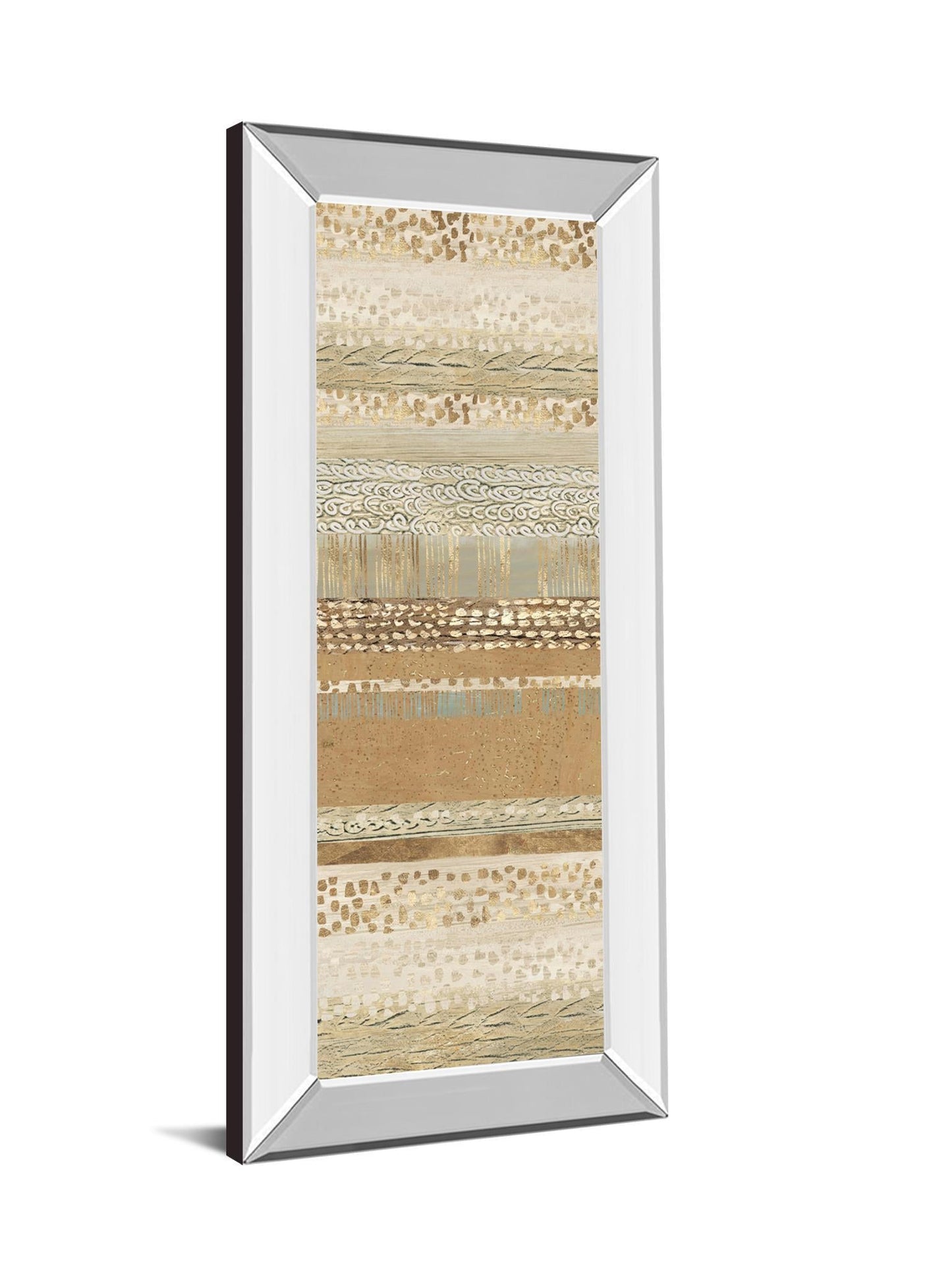 Placidity II By Tom Reeves - Mirrored Frame Wall Art - Light Brown Classy Art