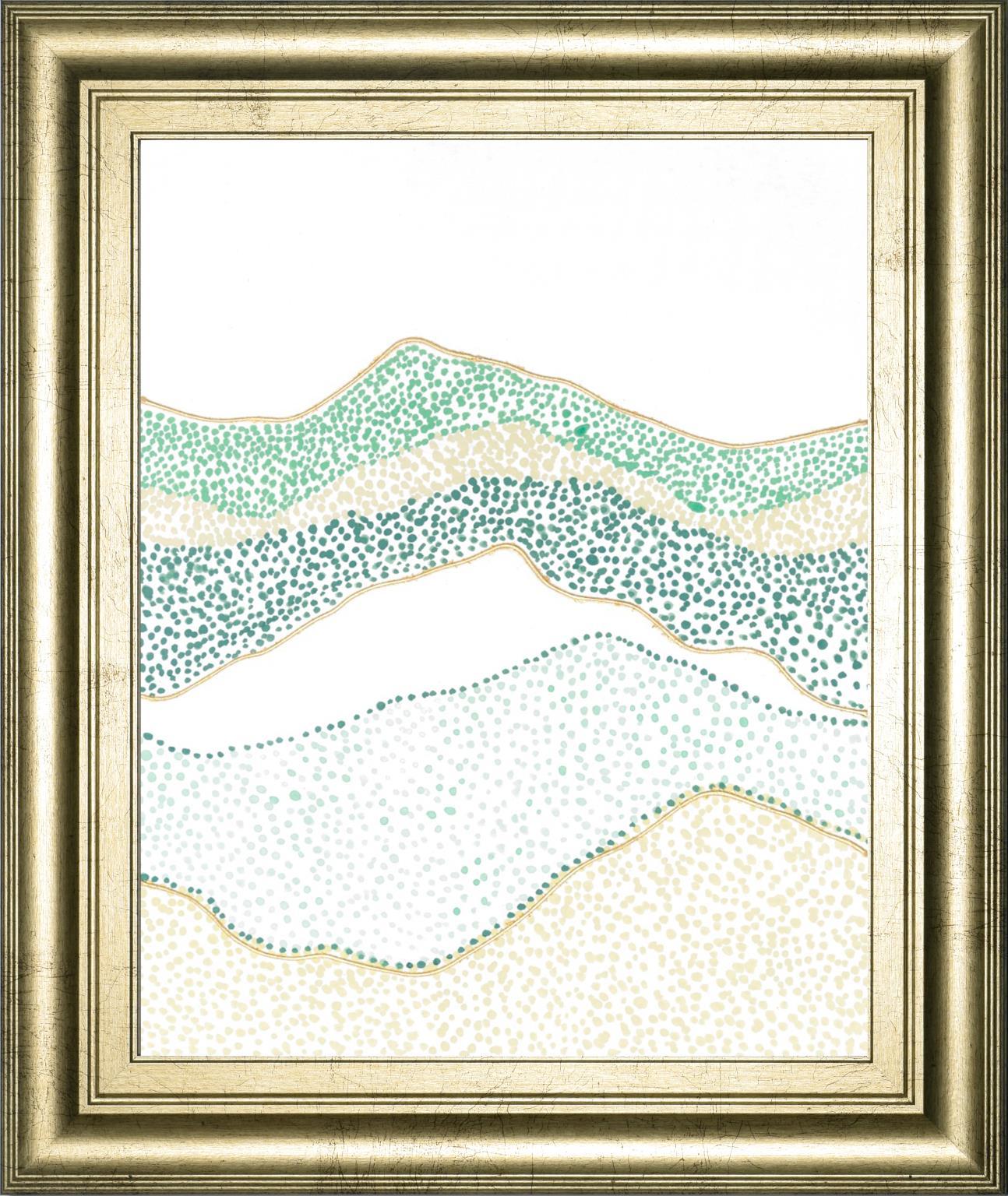 22x26 Terra Dots I By Vanna Lam - Green Classy Art