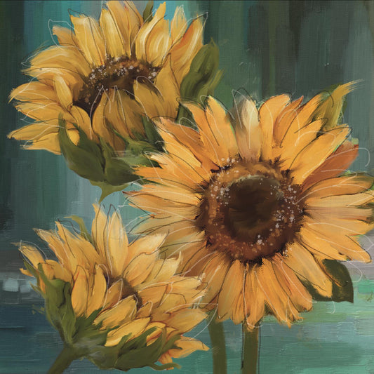 Small - Sunflower I By Conrad Knutsen - Yellow Classy Art