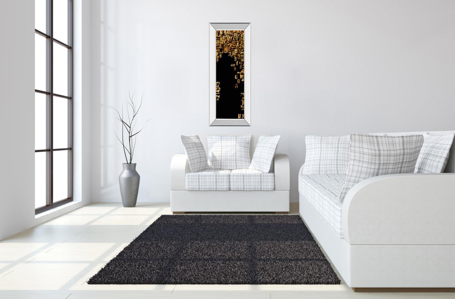 Stock Il By Erin Ashley - Mirror Framed Print Wall Art - Black Classy Art