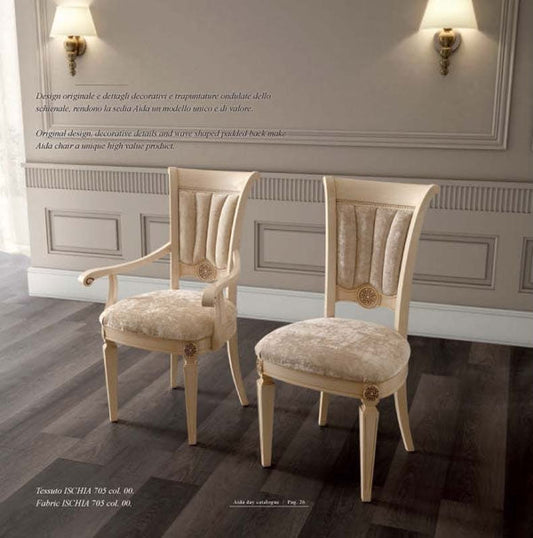 ESF Furniture - Aida Arm Chair (Set of 2) in Ivory - AIDA-AC ESF Furniture