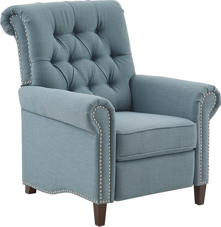 Aidan Push Back Recliner Blue Olliix.com