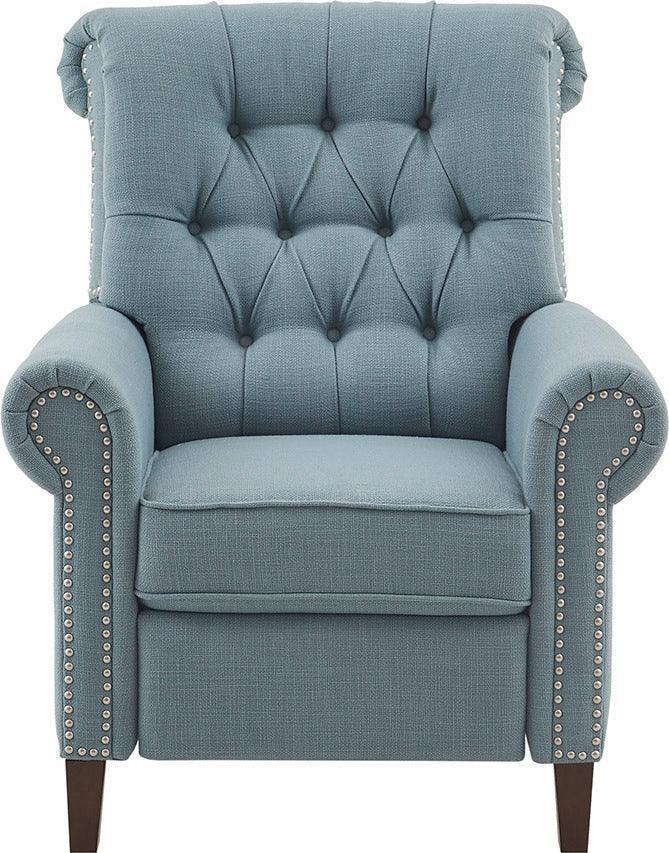 Aidan Push Back Recliner Blue Olliix.com