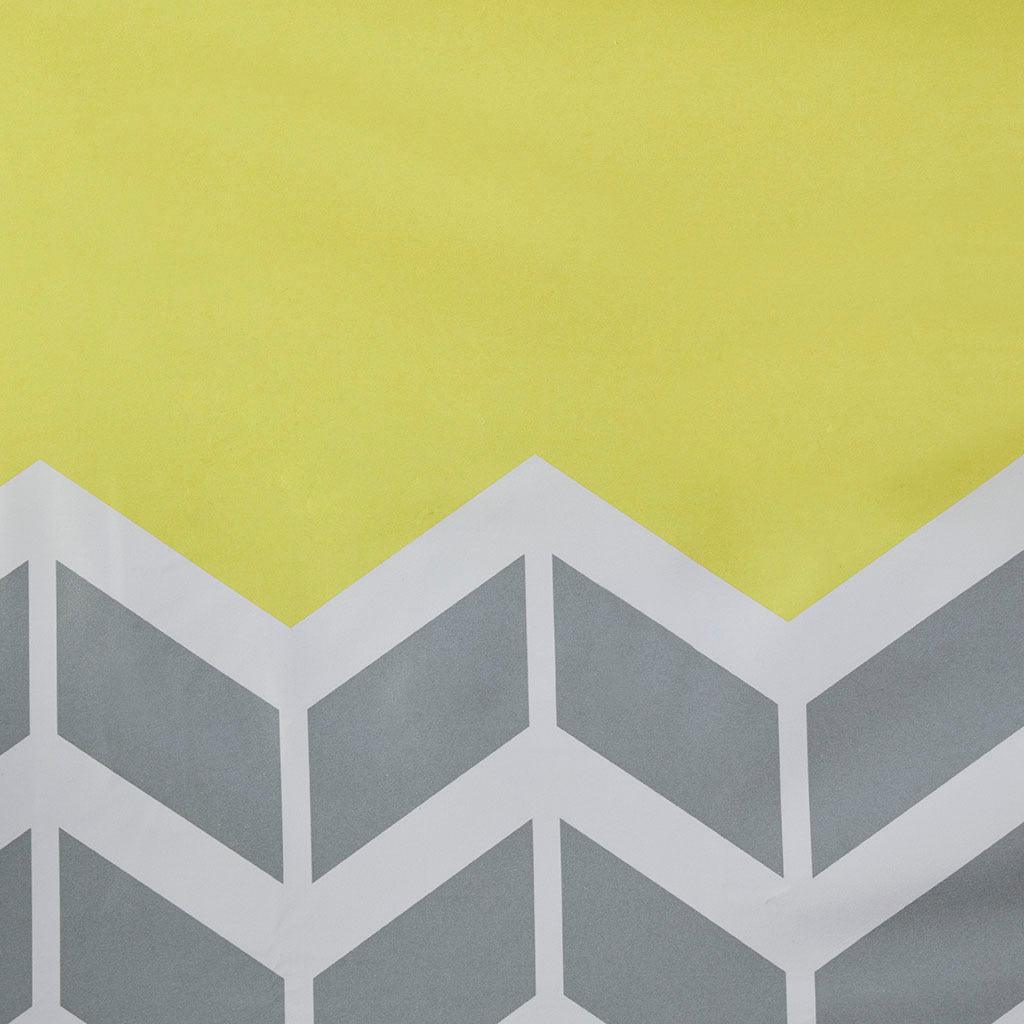 Alex 63" Chevron Printed Grommet Top Panel Pair Yellow Olliix.com