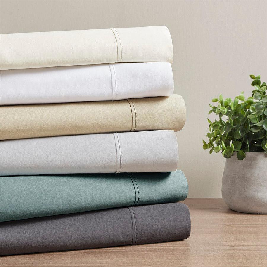 Allergen Barrier 300 Thread Count Cotton Sheet Set Twin Aqua Olliix.com