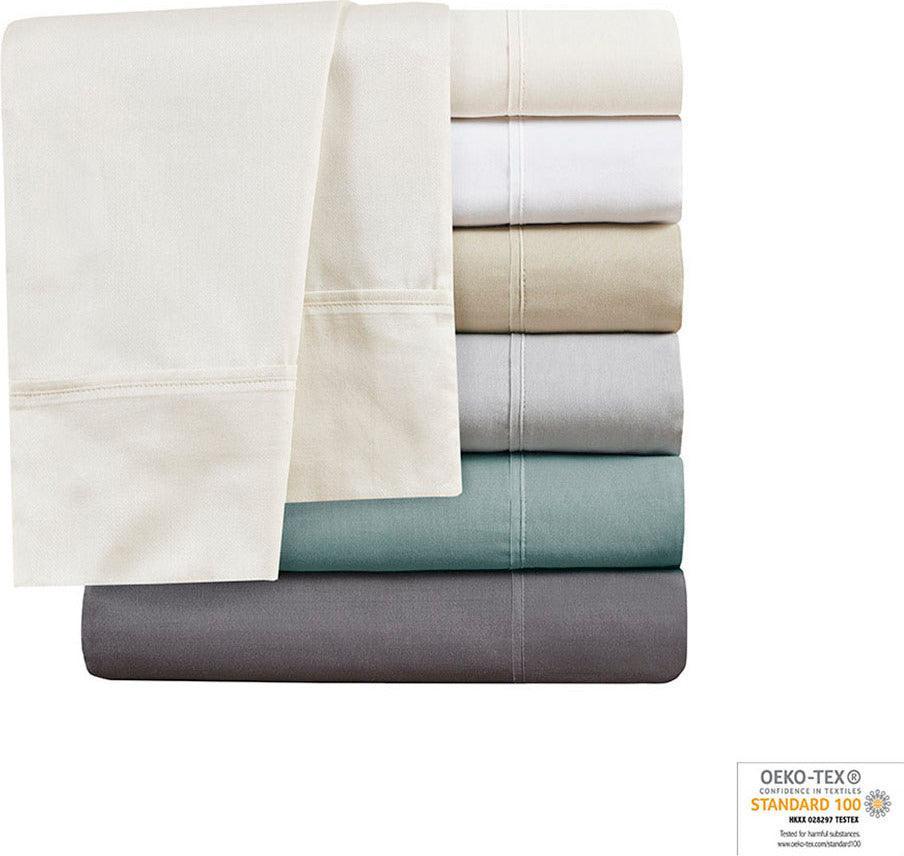 Allergen Barrier 300 Thread Count Cotton Sheet Set Twin Aqua Olliix.com