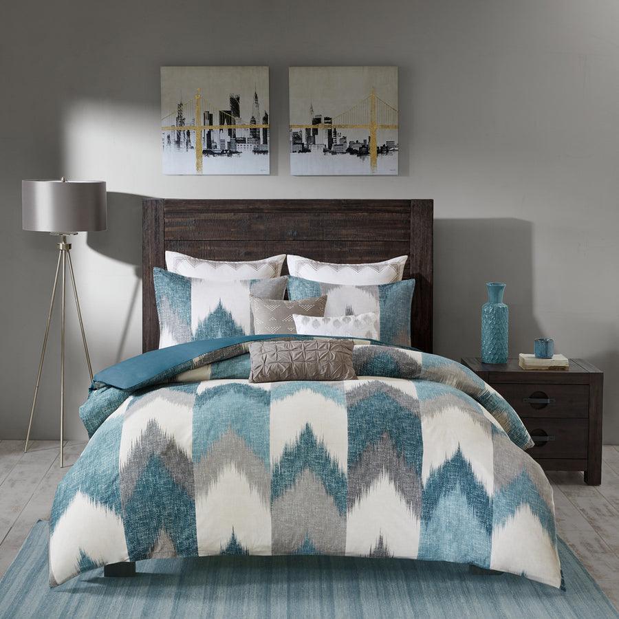 Alpine 26 " W Cotton Comforter Mini Set Aqua Full/Queen Olliix.com