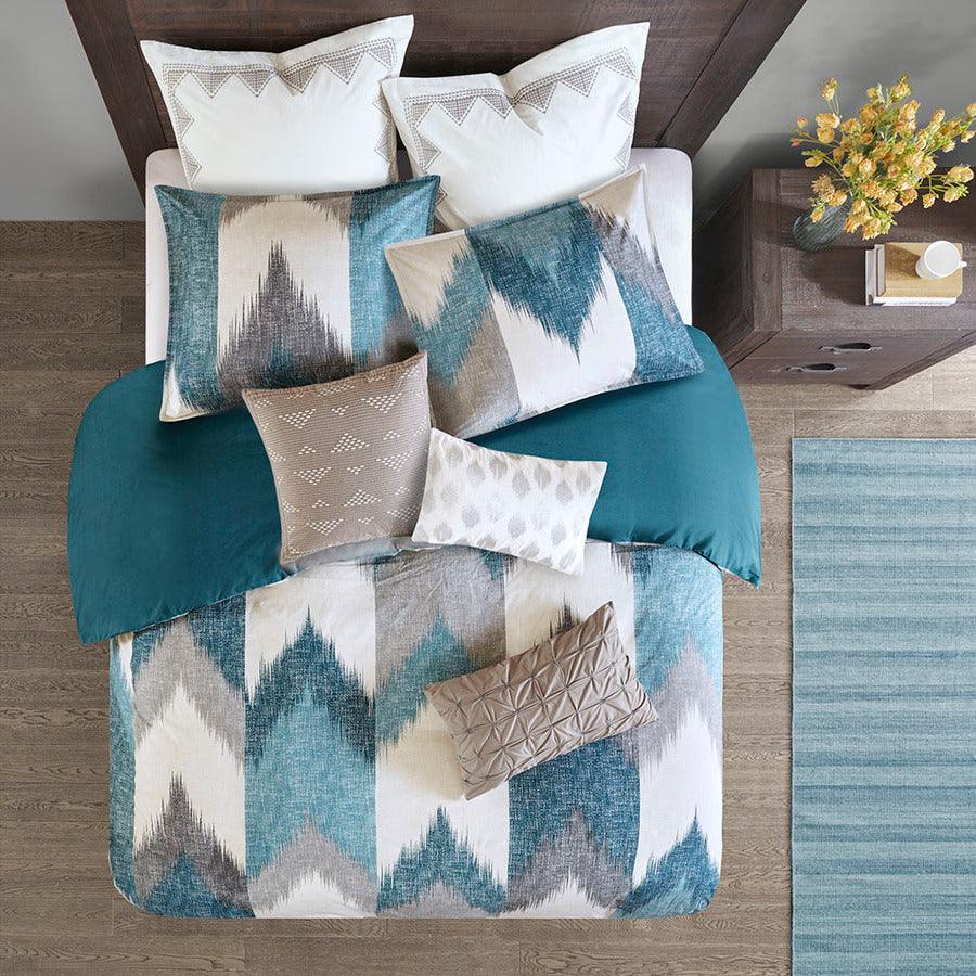 Alpine 26 " W Cotton Comforter Mini Set Aqua Full/Queen Olliix.com