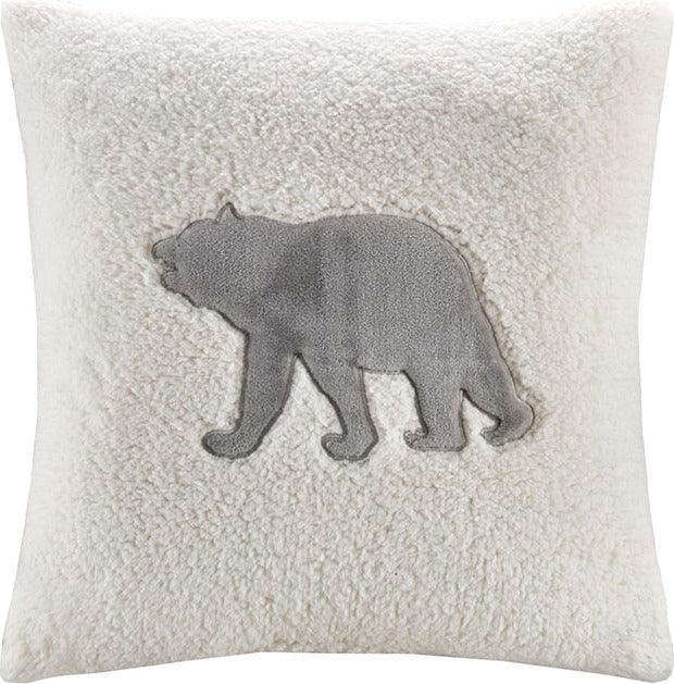 Alton Transitional Plush to Sherpa Down Alternative Comforter Set Gray | Ivory Twin Olliix.com