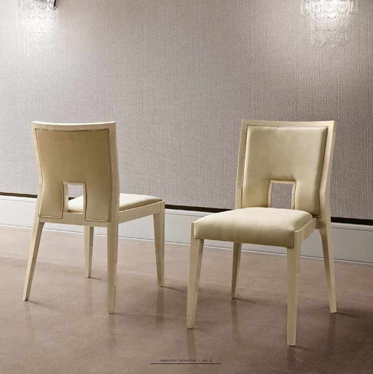 ESF Furniture - Ambra Side Chair (Set of 4) in Ivory - AMBRA-SIDE CHAIR ESF Furniture