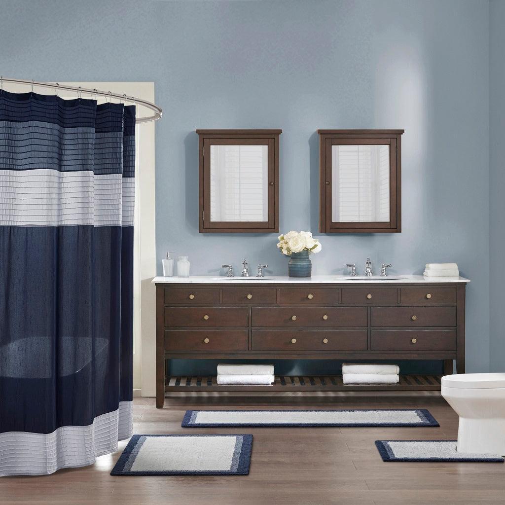 Amherst 27" Bath Rug Navy Olliix.com