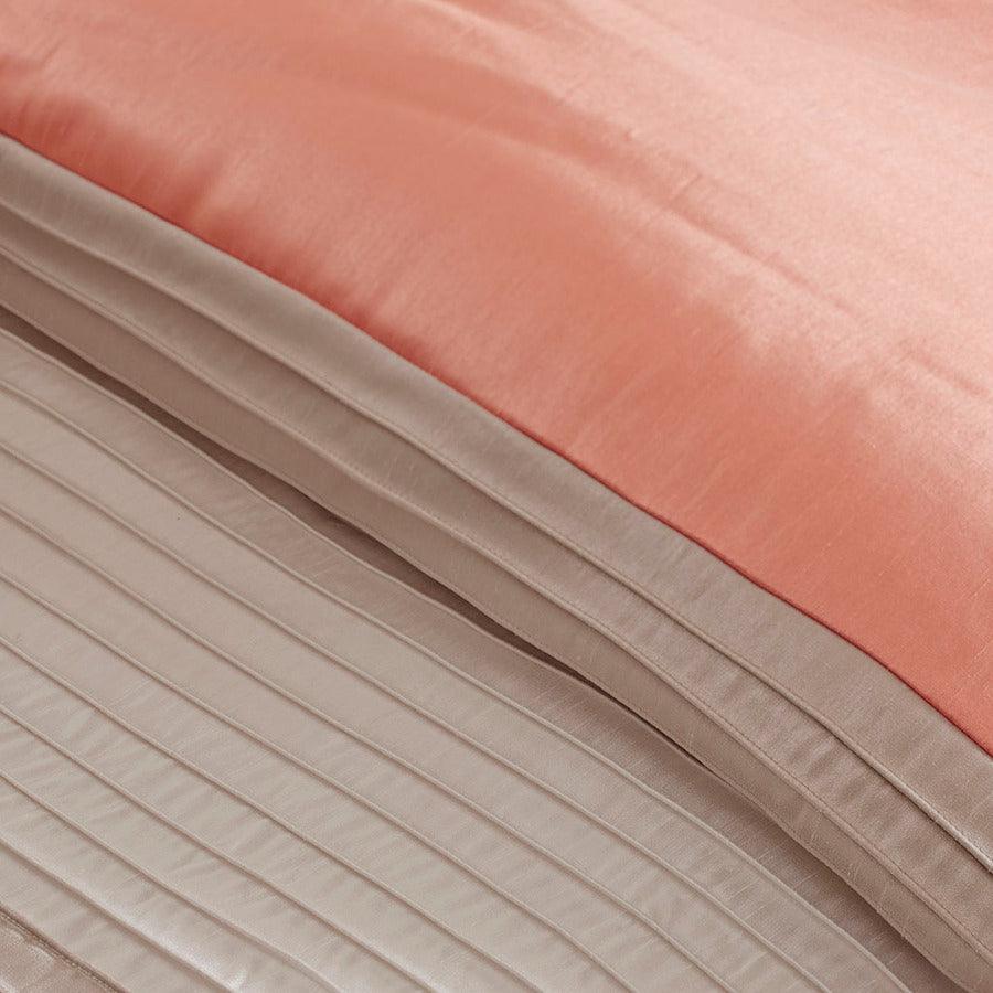 Amherst Coastal 7 Piece Comforter Set Coral Cal King Olliix.com