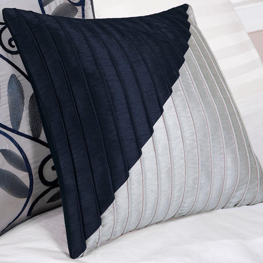 Amherst Coastal 7 Piece Comforter Set Navy Cal King Olliix.com