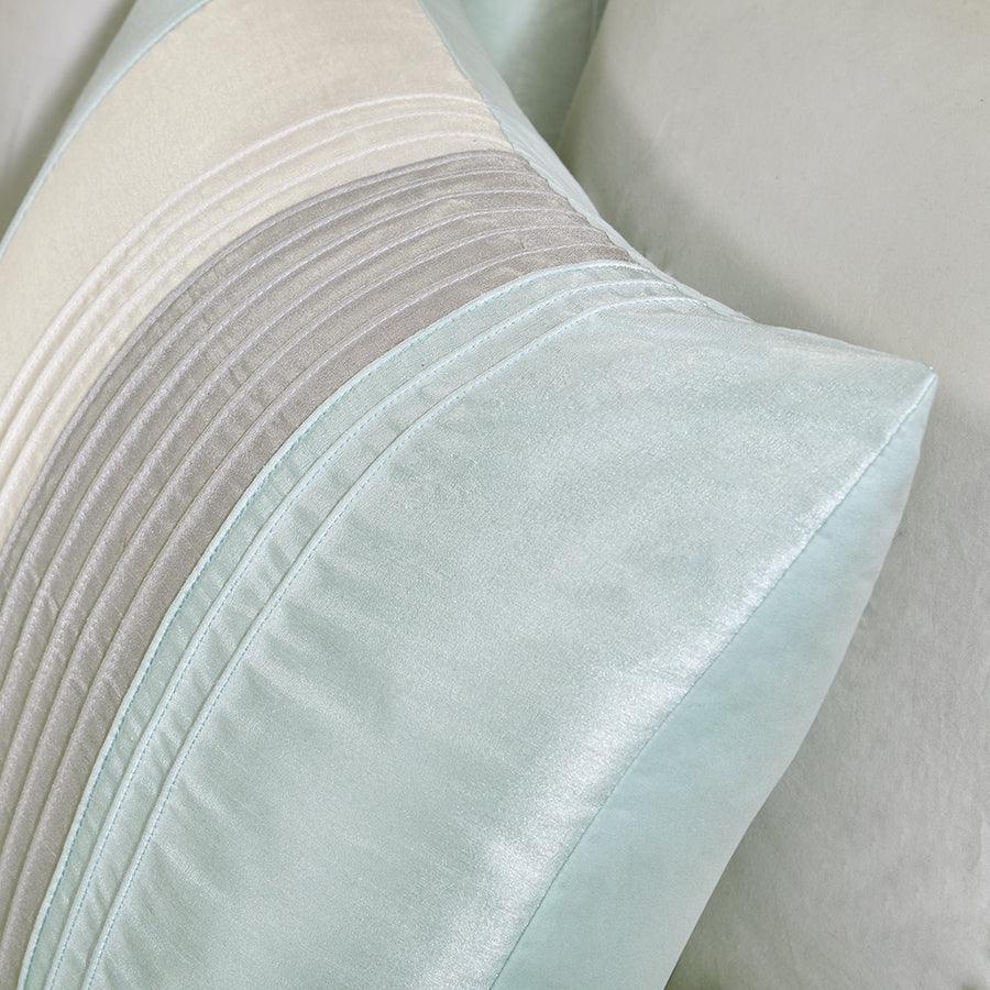 Amherst Global Inspired| 7 Piece Comforter Set Aqua Cal King Olliix.com