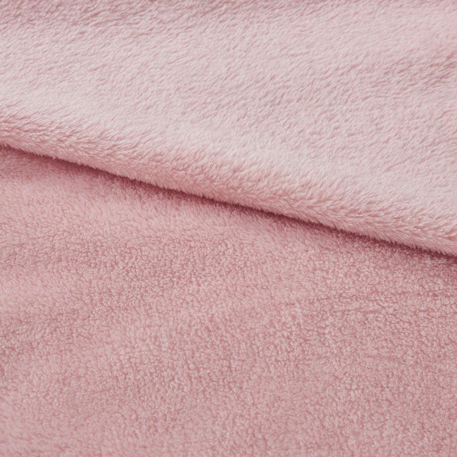 Antimicrobial Casual Plush Blanket Full/Queen Blush Olliix.com