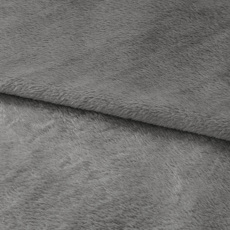 Antimicrobial Casual Plush Blanket Full/Queen Charcoal Olliix.com