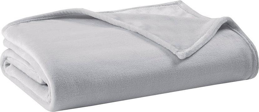 Antimicrobial Casual Plush Blanket King Gray Olliix.com