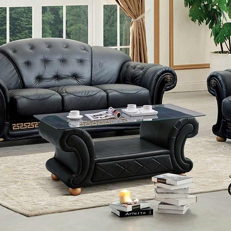 ESF Furniture - Apolo 3 Piece Occasional Table Set in Black - APOLO-BLACK-3SET ESF Furniture