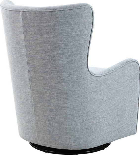 Arianna Swivel Glider Chair Light Blue Olliix.com