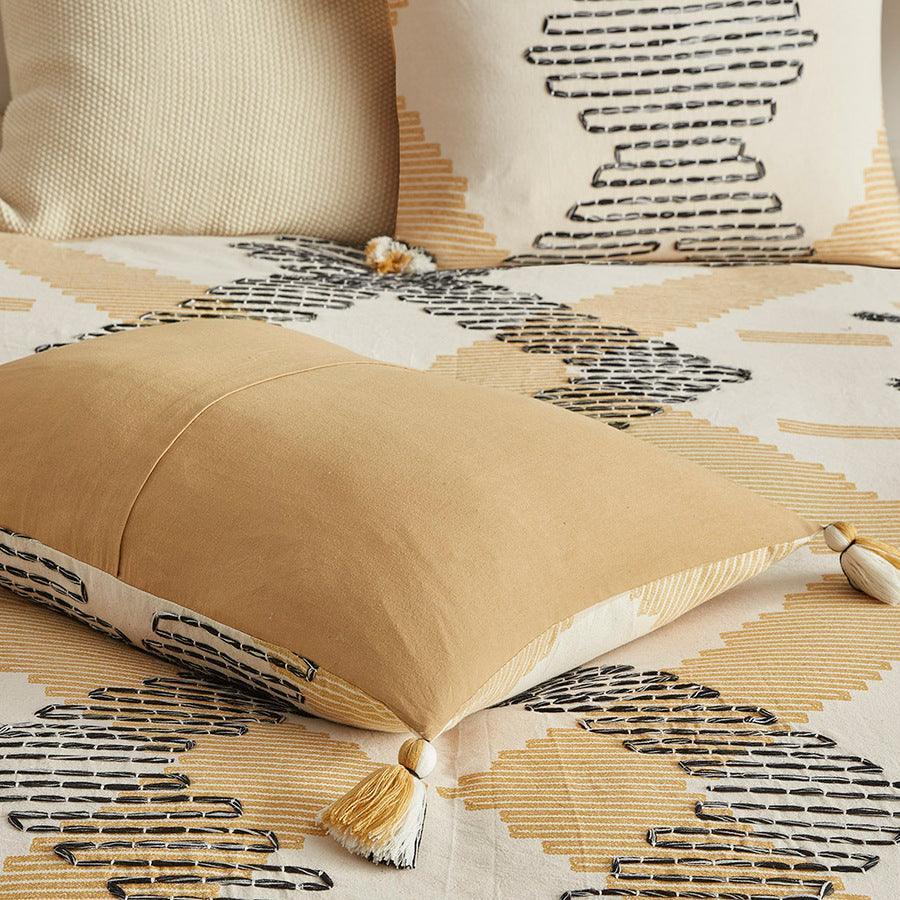 Arizona Full/Queen 3 Piece Cotton Duvet Cover Set Yellow Olliix.com