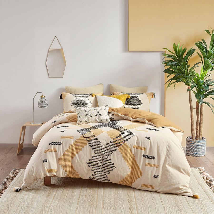 Arizona Global Inspired| 3 Piece Cotton Comforter Set Yellow King/Cal King Olliix.com