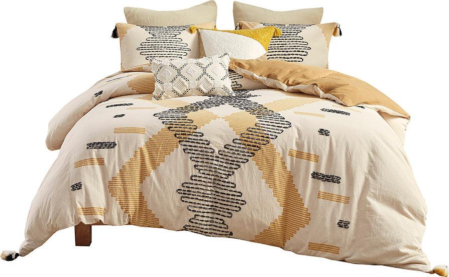 Arizona Global Inspired| 3 Piece Cotton Comforter Set Yellow King/Cal King Olliix.com