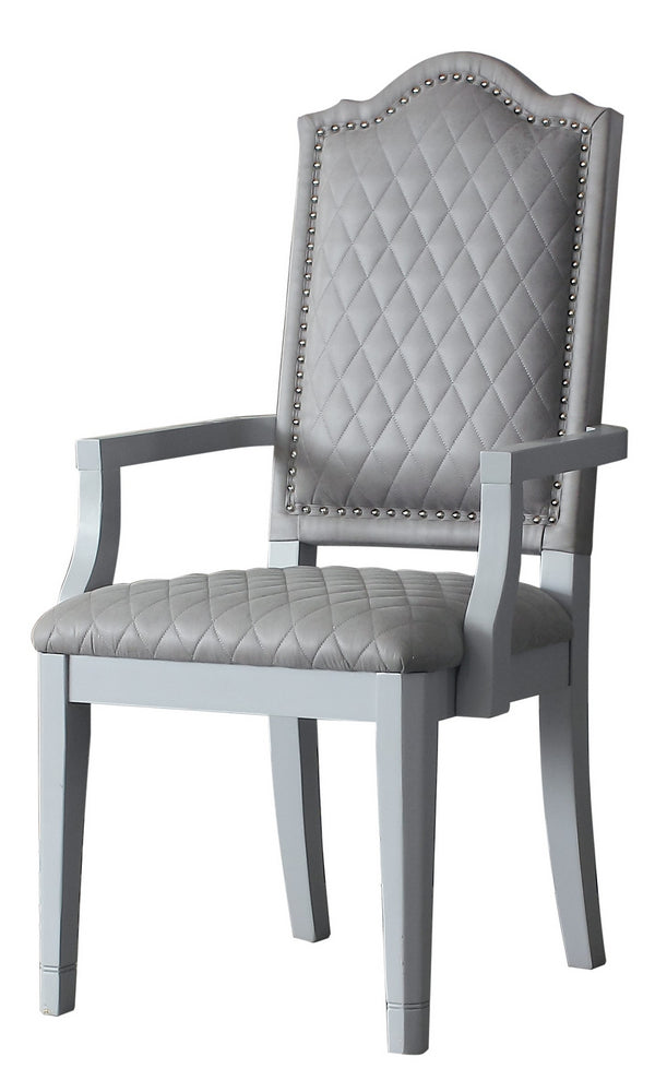 Acme Furniture House Marchese Arm Chair in Pearl Gray (Set of 2) 68863 ACME East