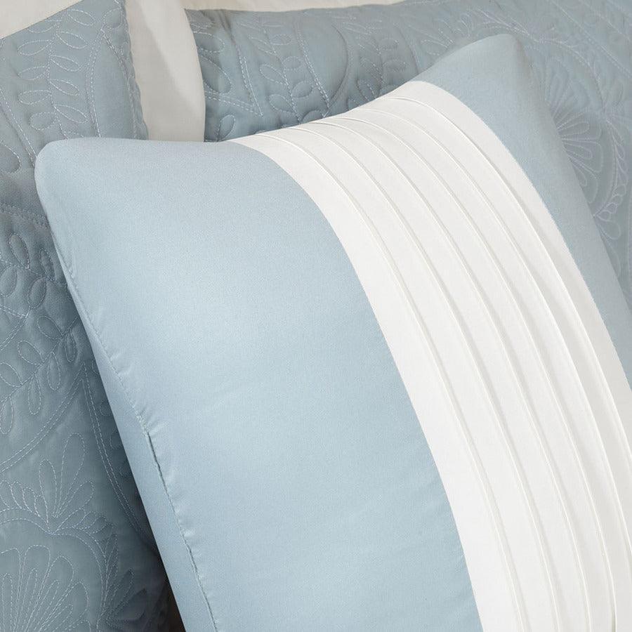 Ashbury King 5 Piece Reversible Bedspread Set Blue Olliix.com