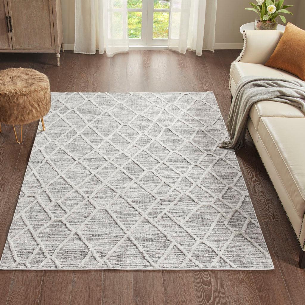 Ashley 5x7 Area Rug Gray & Cream Olliix.com