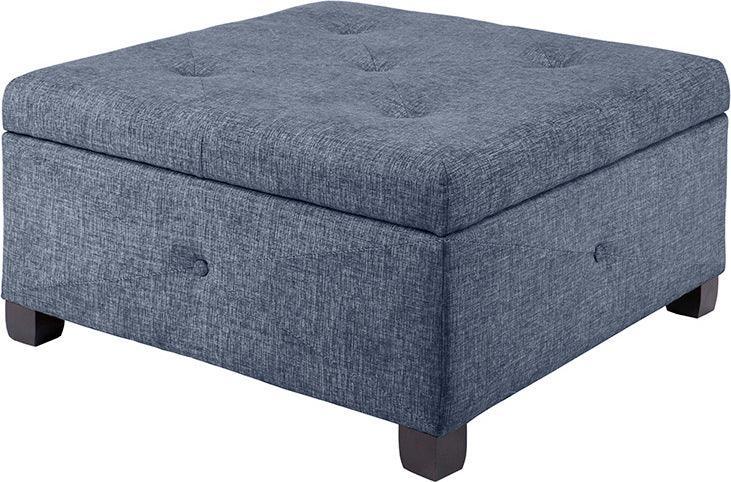 Aspen Ottoman Blue Olliix.com