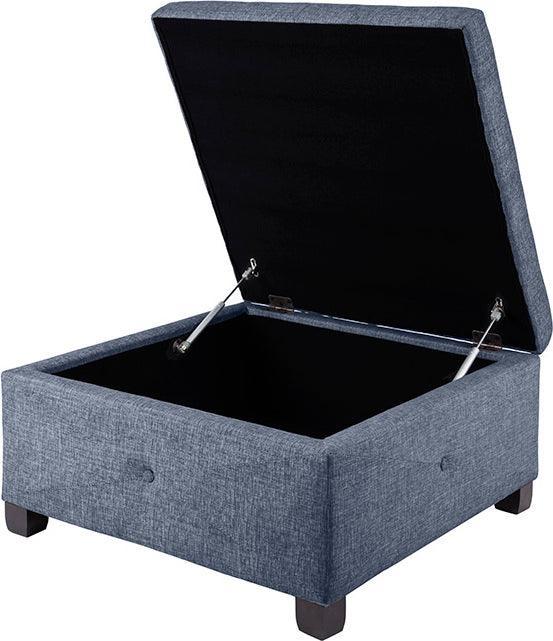 Aspen Ottoman Blue Olliix.com