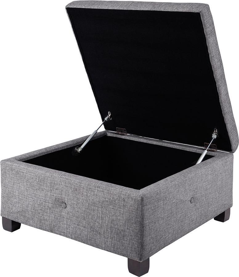 Aspen Ottoman Charcoal Olliix.com