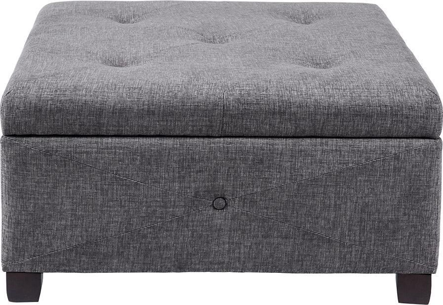 Aspen Ottoman Charcoal Olliix.com