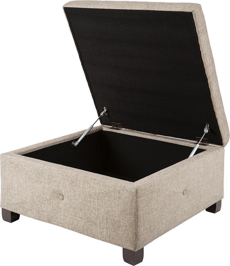 Aspen Ottoman Sand Olliix.com