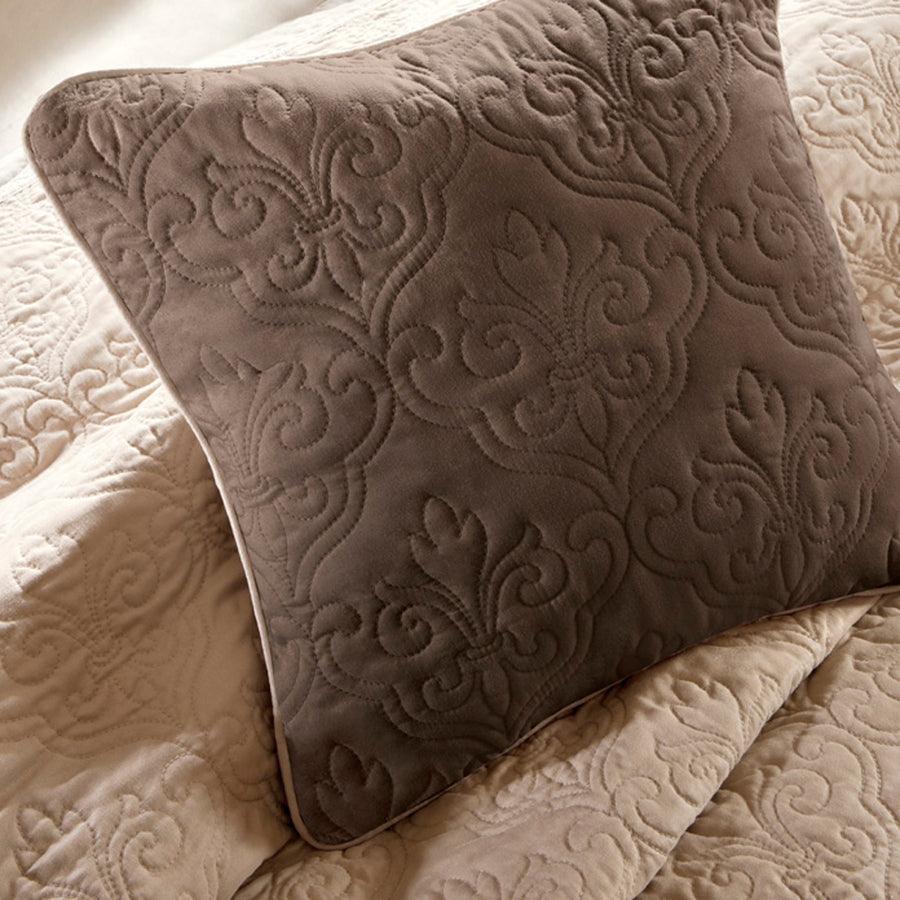 Attingham King/California King 7 Piece Reversible Coverlet Set Beige Olliix.com