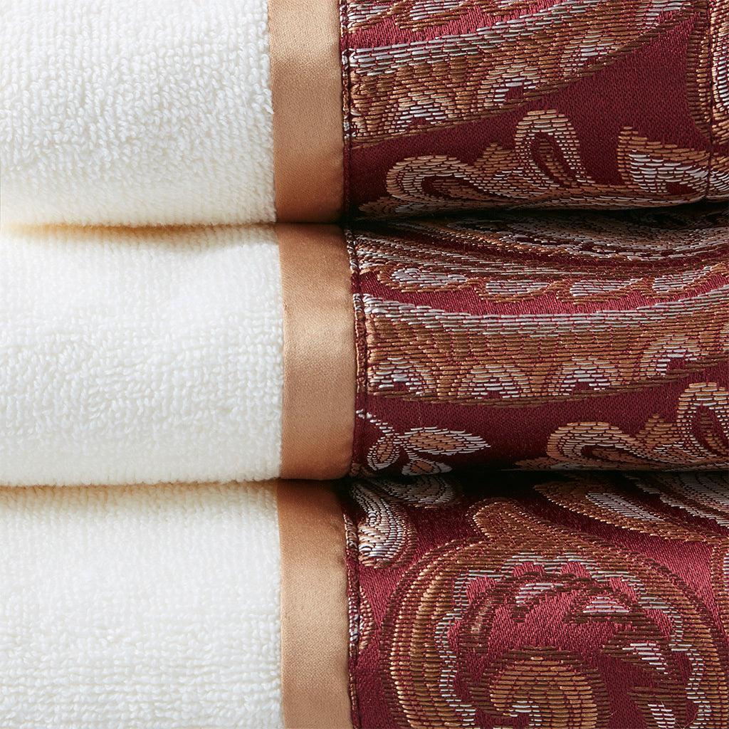 Aubrey Bath Towel Burgundy Olliix.com