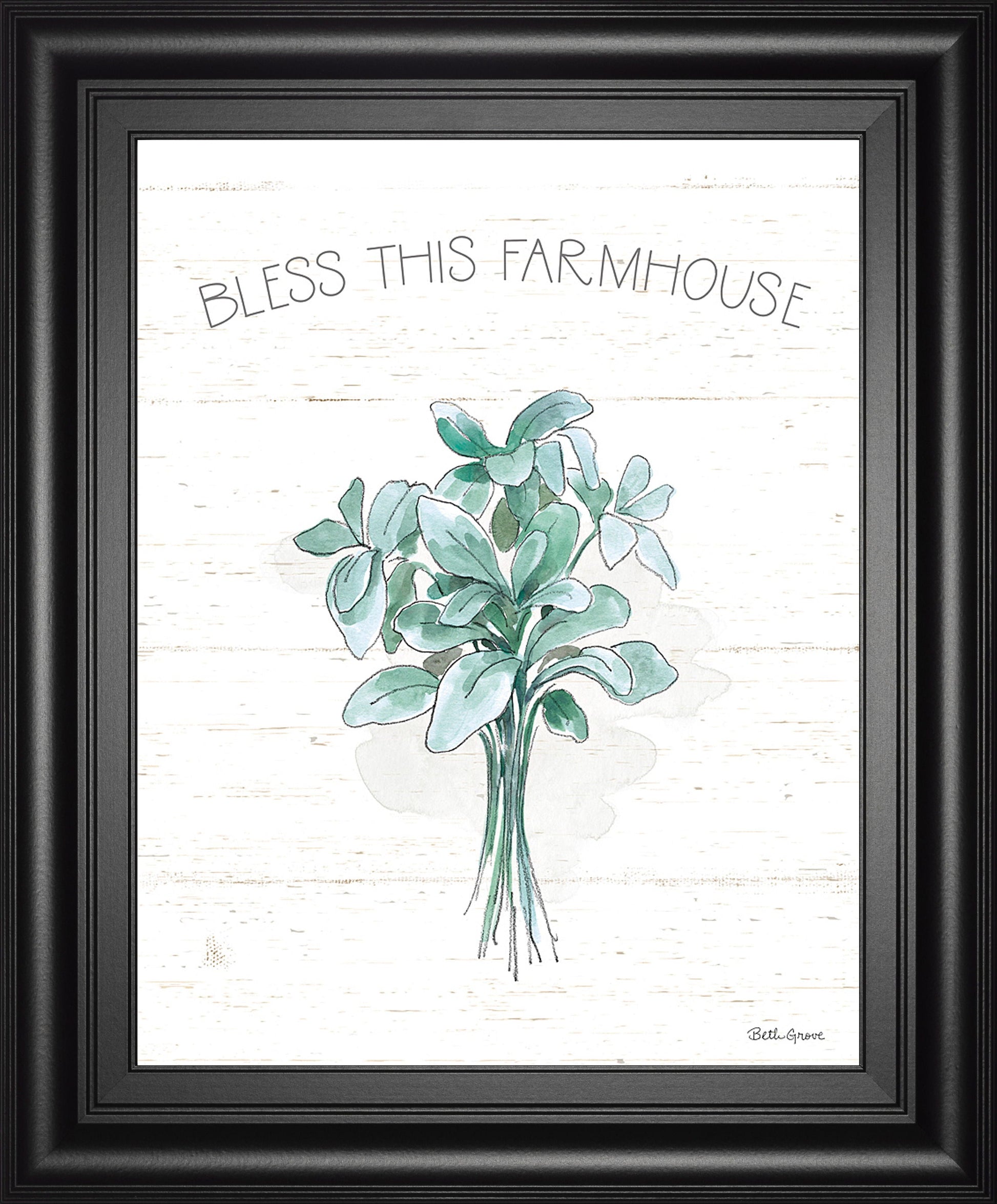 Farmhouse Cotton VI By Beth Grove - Framed Print Wall Art - White Classy Art