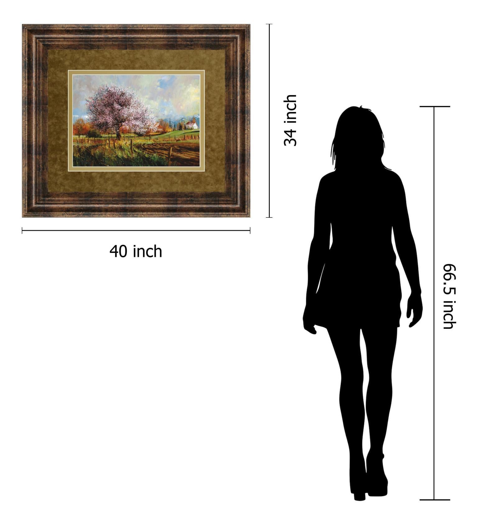 Spring Blossoms By Larry Winborg - Framed Print Wall Art - Green Classy Art