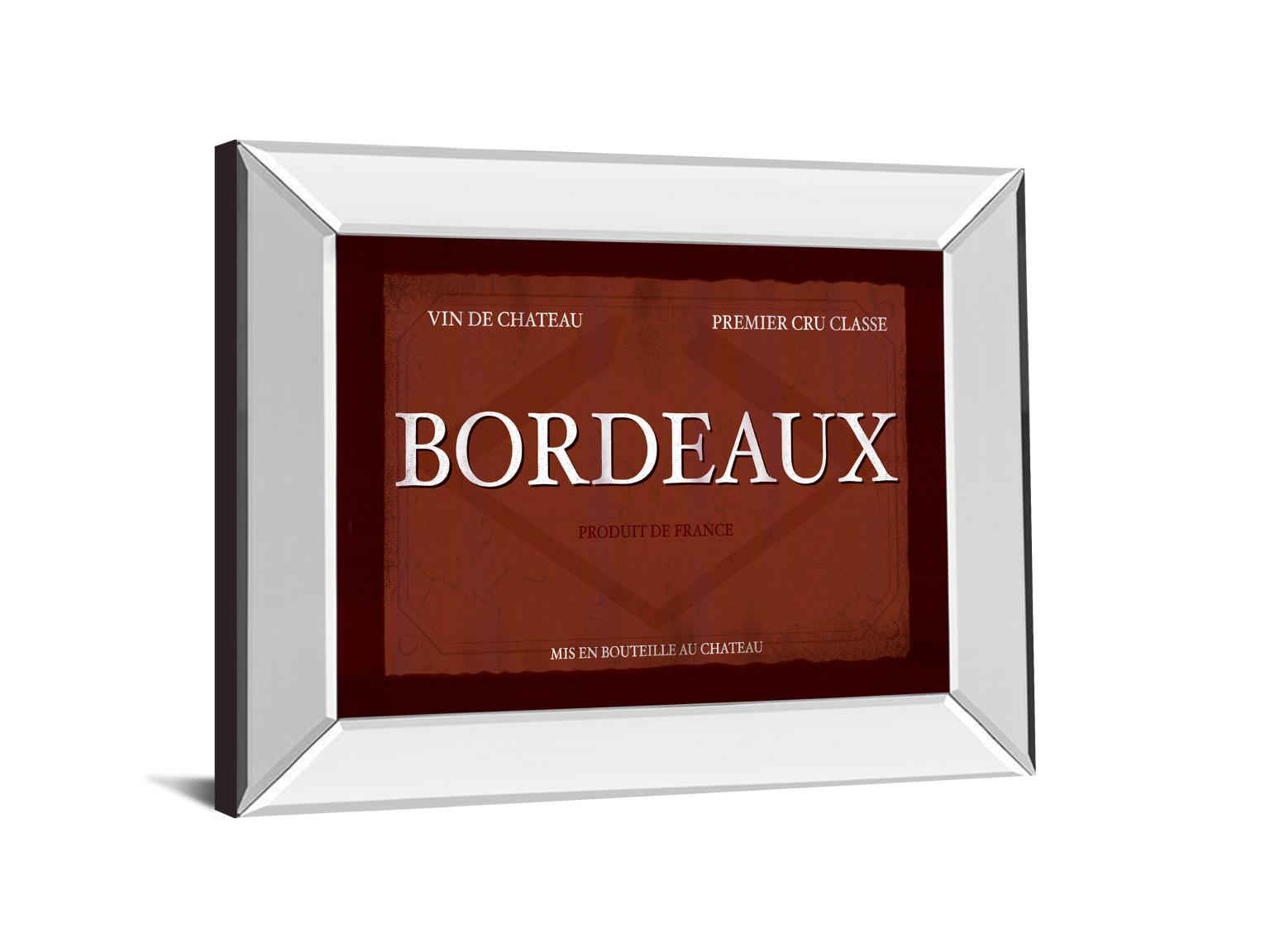 Bordeaux By Paola Viveiros - Mirror Framed Print Wall Art - Red Classy Art