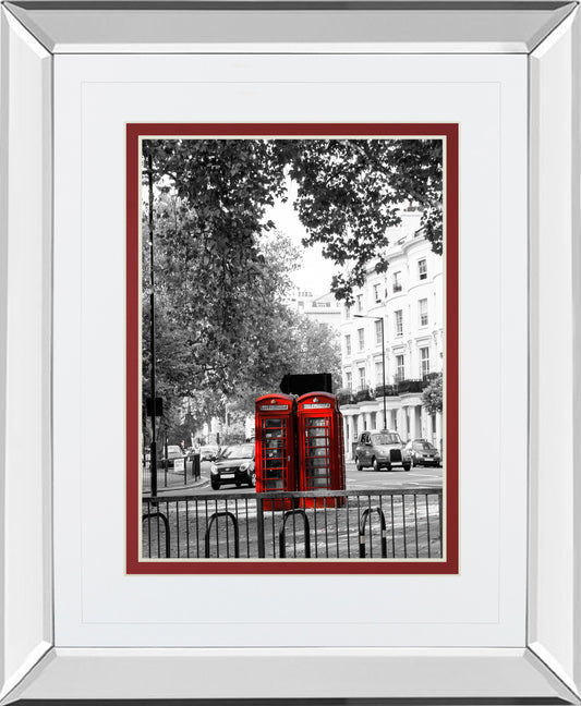 Telephone By Emily Navas - Mirror Framed Print Wall Art - Black Classy Art